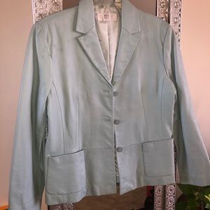 Soft leather blazer